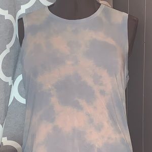 Blue and white muscle shirt